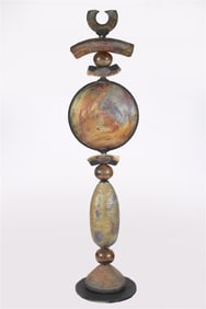 Joseph Woodford, "Copper Totem" Raku