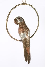 Attrib. Sergio Bustamante, Brass Hanging Parrot