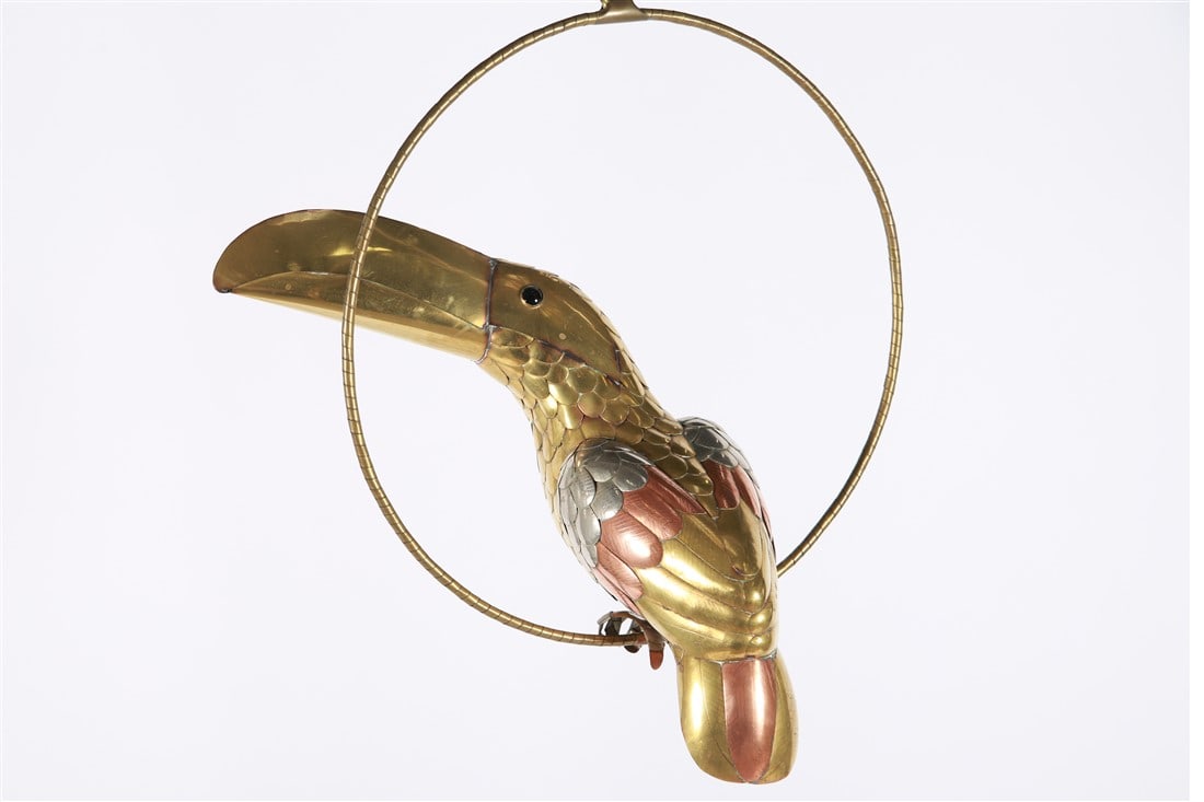 Attrib. Sergio Bustamante, Small Brass Toucan (1 of 5)