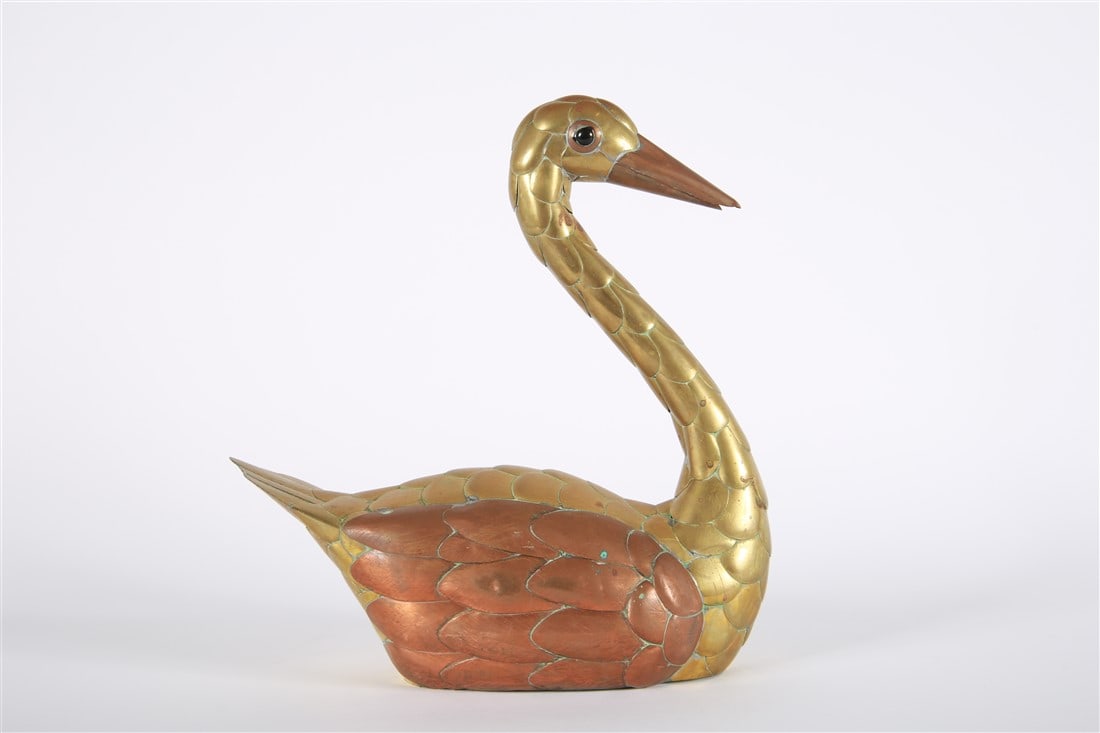 Sergio Bustamante, Welded Copper and Brass Swan (1 of 4)