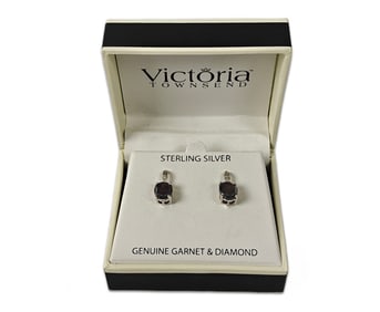Victoria Townsend, Garnet and Diamond Earrings