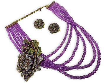 Heidi Daus, Necklace and Earrings Set