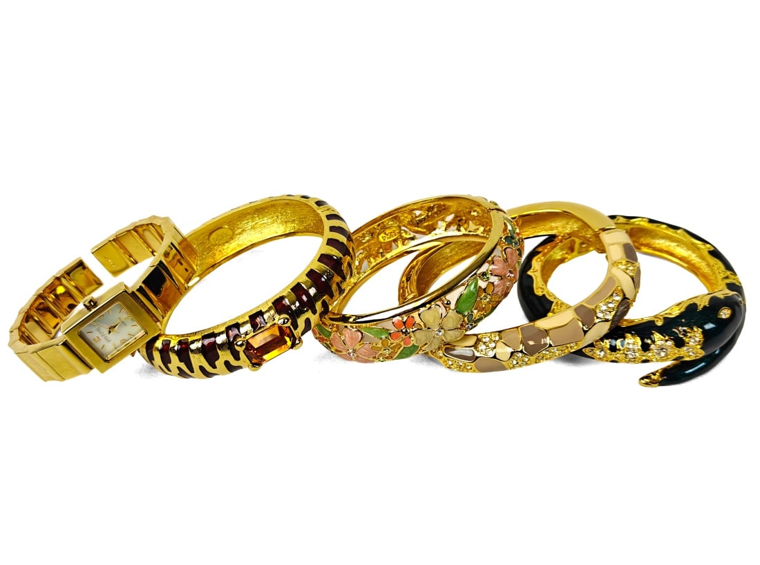 Joan Rivers, Four Bangle Bracelets and Watch (1 of 8)
