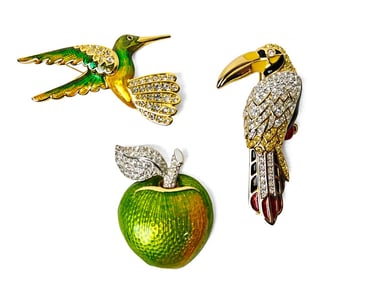 Swarovski, Collection of Three Brooches