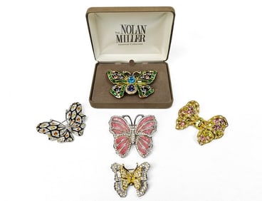 Nolan Miller, Five Butterfly Brooches