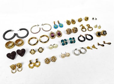 Twenty-Five Pairs of Various Fashion Earrings