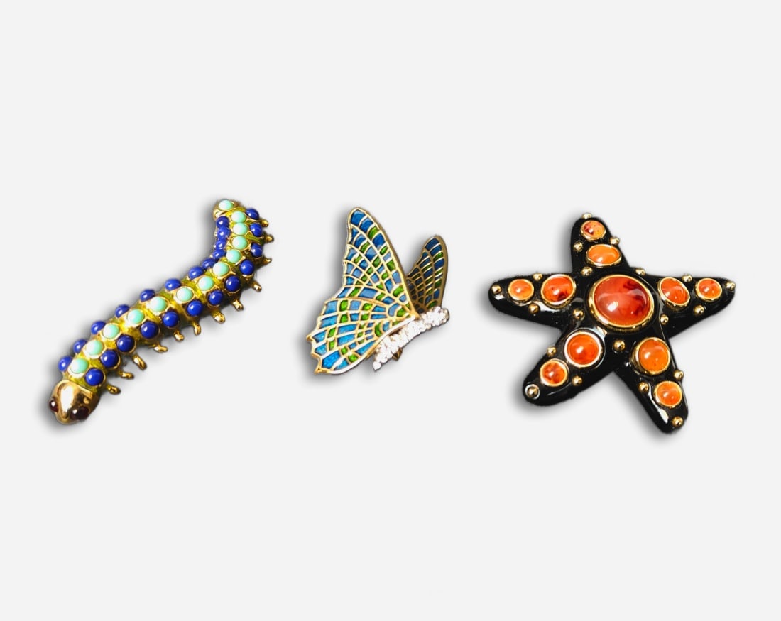 Kenneth J. Lane, Lot of Three Brooches (1 of 7)