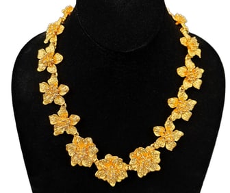 Kenneth J. Lane, Vintage Fashion Flower Necklace