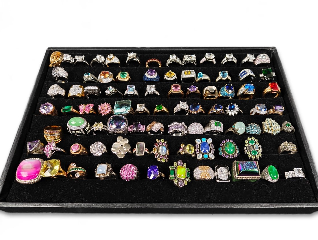 Lot of Eighty-Six Sterling Silver Rings (1 of 13)