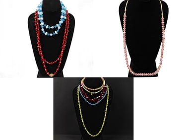 Ten Crystal Bead Necklaces and Bracelets