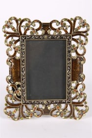 Style of Jay Strongwater, Enamel Flourish Frame