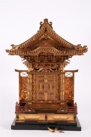 Japanese Gilt Wood Shrine Altarpiece