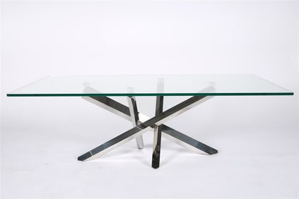 Zuri Furniture, "Cortez" Glass Coffee Table