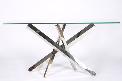 Zuri Furniture, "Cortez" Glass Console Table