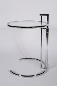 Attributed to Eileen Gray, Chrome Side Table