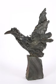 Frank Boyden (American), Bronze Crow Sculpture