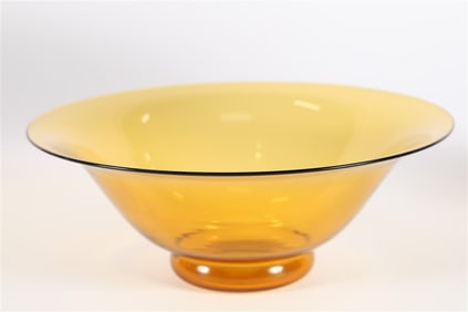 Style of Blenko, Gold Glass Dish
