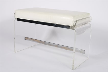 Lucite Waterfall Style Bench, 1976