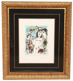 Marc Chagall, "Crowned Nude" Lithograph