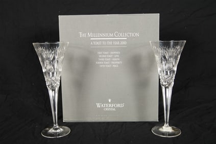 Waterford, Pair of "Prosperity" Champagne Flutes
