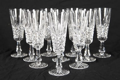 Waterford, Set of Ten "Kenmare" Fluted Champagnes
