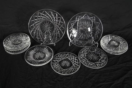 Waterford, Eleven Assorted Crystal Plates
