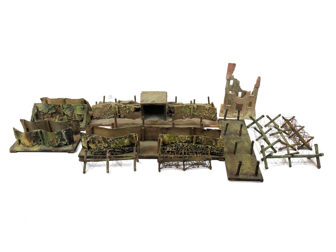 Multi-Piece Custom Diorama Parts: Hand painted. Set includes twelve pieces of various types and scales.