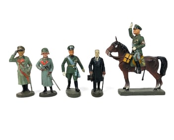 6 Piece Set Elastolin / Hausser Metal Figurines