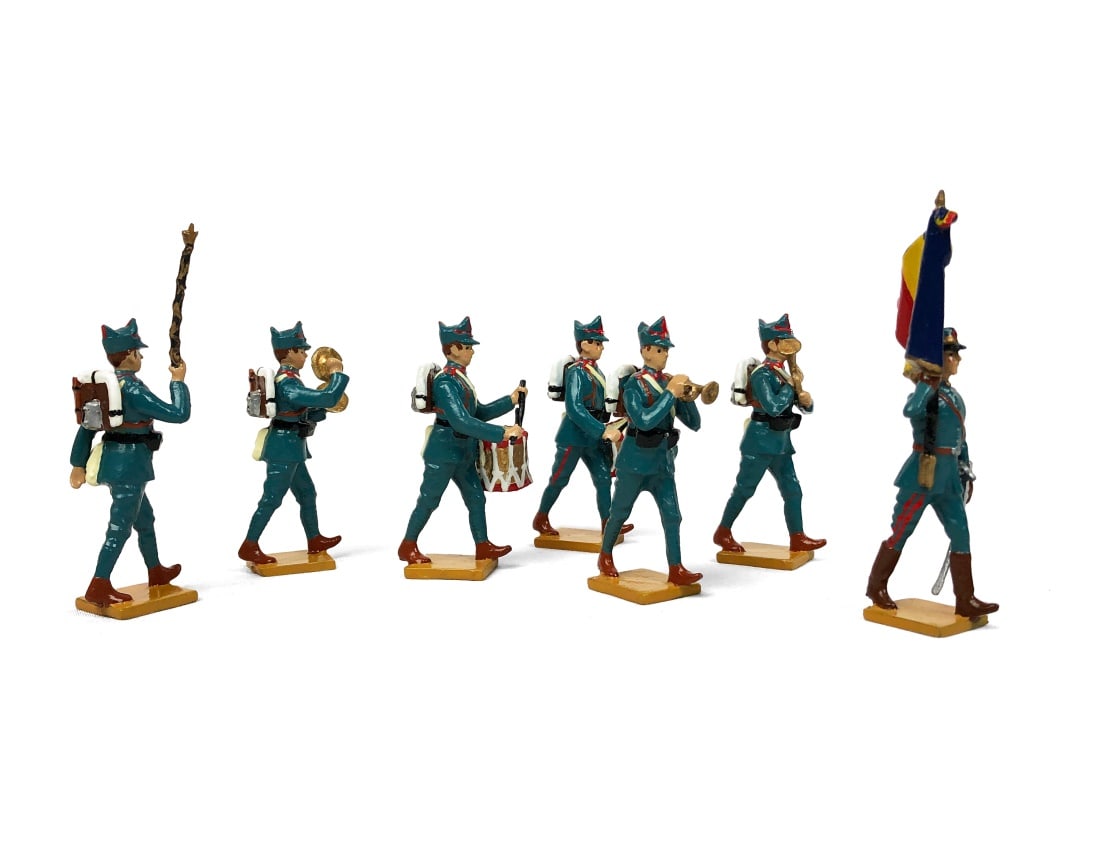 Beau Geste by Donzino - Romanian Soldiers: Beau Geste #97 WW I - Romanian Military Band. Painted Metal Original Box included.