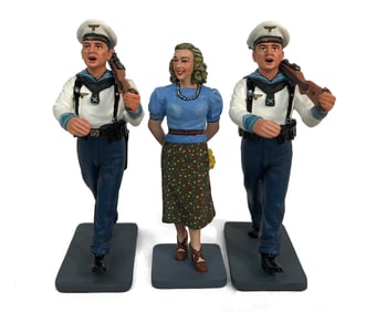 King & Country - Eva Braun & Two Sailor Figurines.