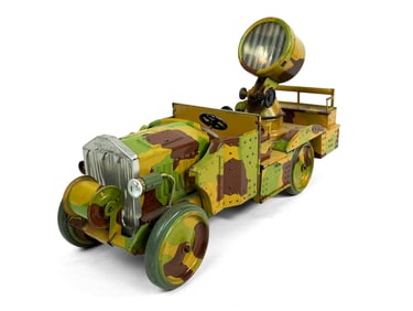 Hausser / Elastolin - Tinplate Searchlight Truck