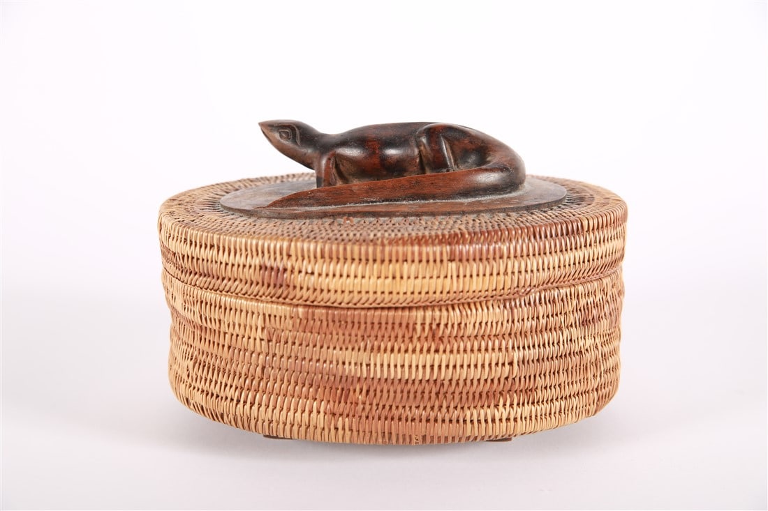 Indonesian Lidded Rattan Basket (1 of 6)