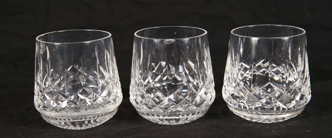 Waterford, Three "Lismore" Roly Poly Glasses