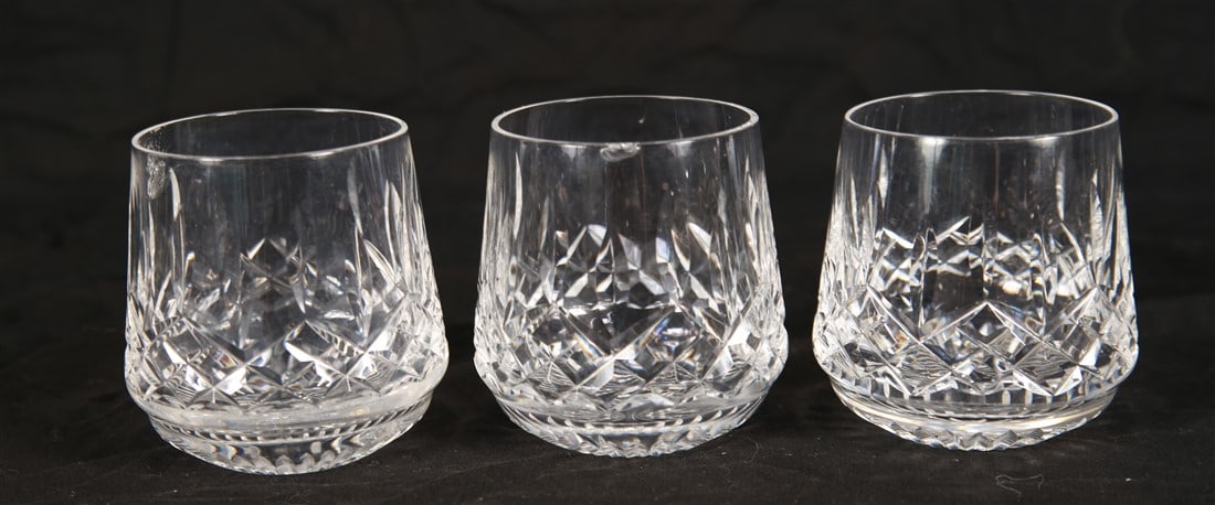 Waterford, Three "Lismore" Roly Poly Glasses (1 of 3)