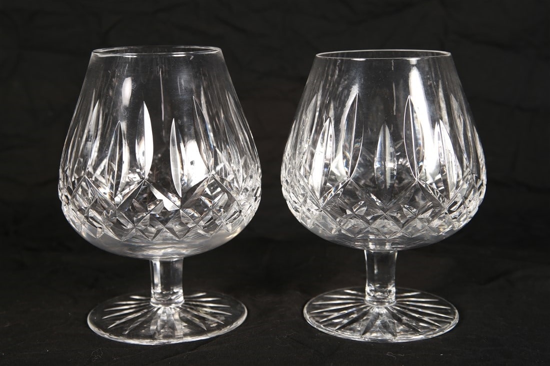 Waterford, Two "Lismore" 32oz Brandy Snifters (1 of 2)