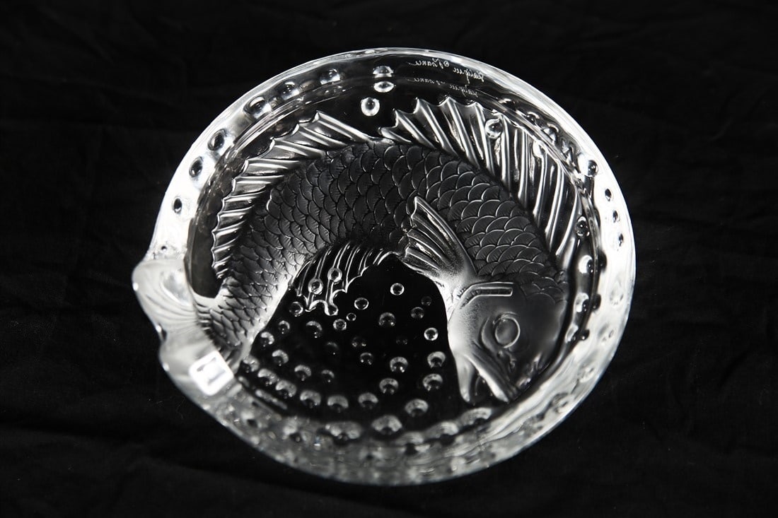 Lalique, "Concarneau" Crystal Fish Ashtray (1 of 5)