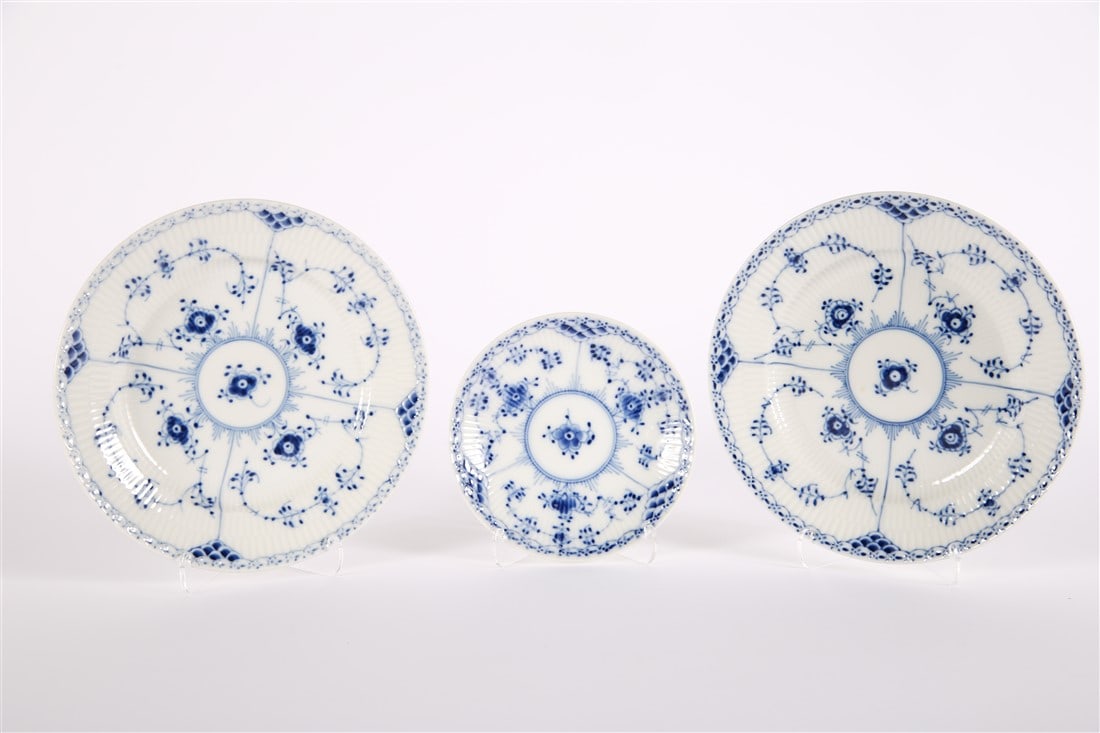 Royal Copenhagen, Blue Fluted Half Lace Dishes (1 of 3)