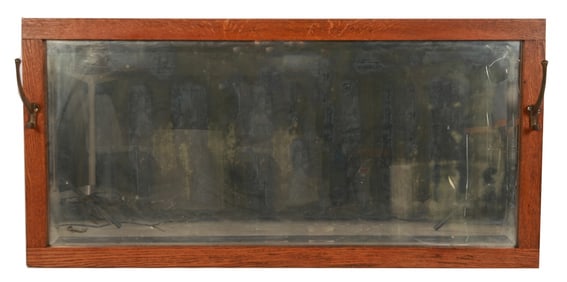 Oak Mirror with Hooks