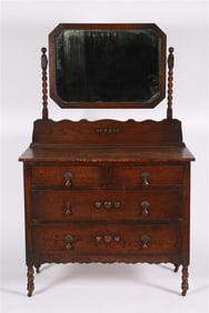 Early 20th Century Dresser with Mirror