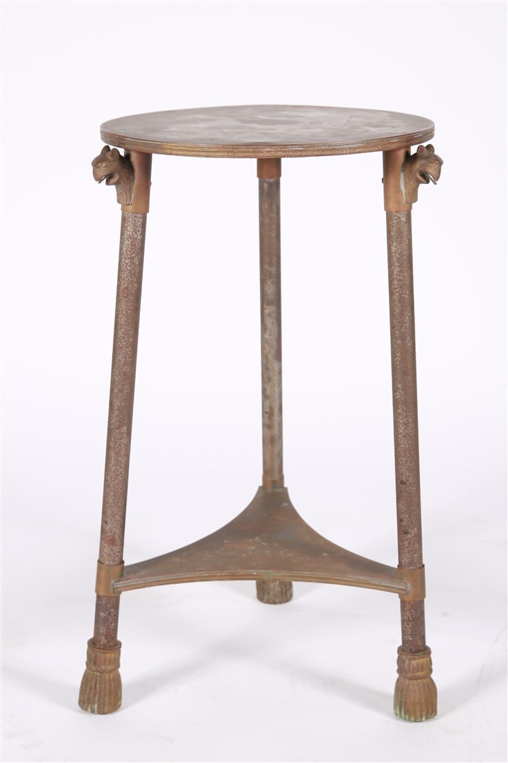 Brass Gryphon Head Taboret (1 of 5)