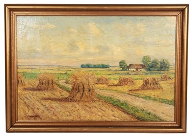 Carl Nielsen, Oil on Canvas Wheat Field
