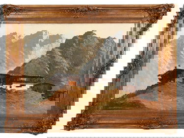 Georg Arnold-Grabone, Bavarian Alps Oil on Canvas