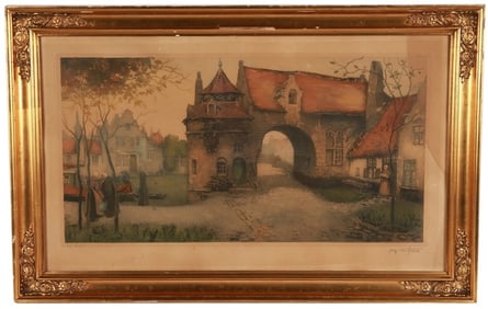 Alfred Joseph Van Neste, Signed Etching