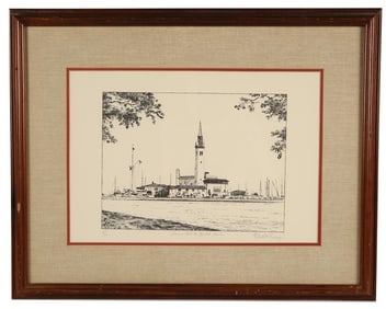 Robert McGreevy, "Grosse Pointe Yacht Club" Print