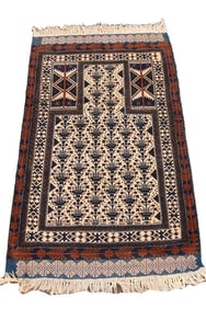 Afghan Balouch Prayer Rug, c. 1980s