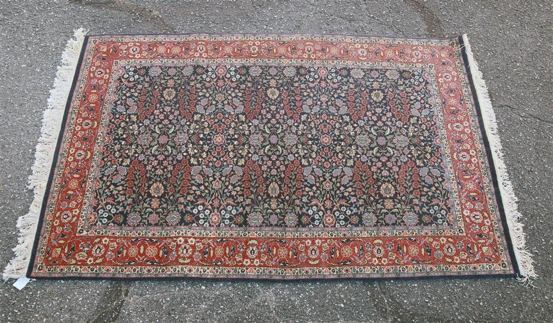 Persian Veramine Rug, c. 1970s: Persian Veramine rug, c. 1970s. Wool. 4'11" x 7'7".