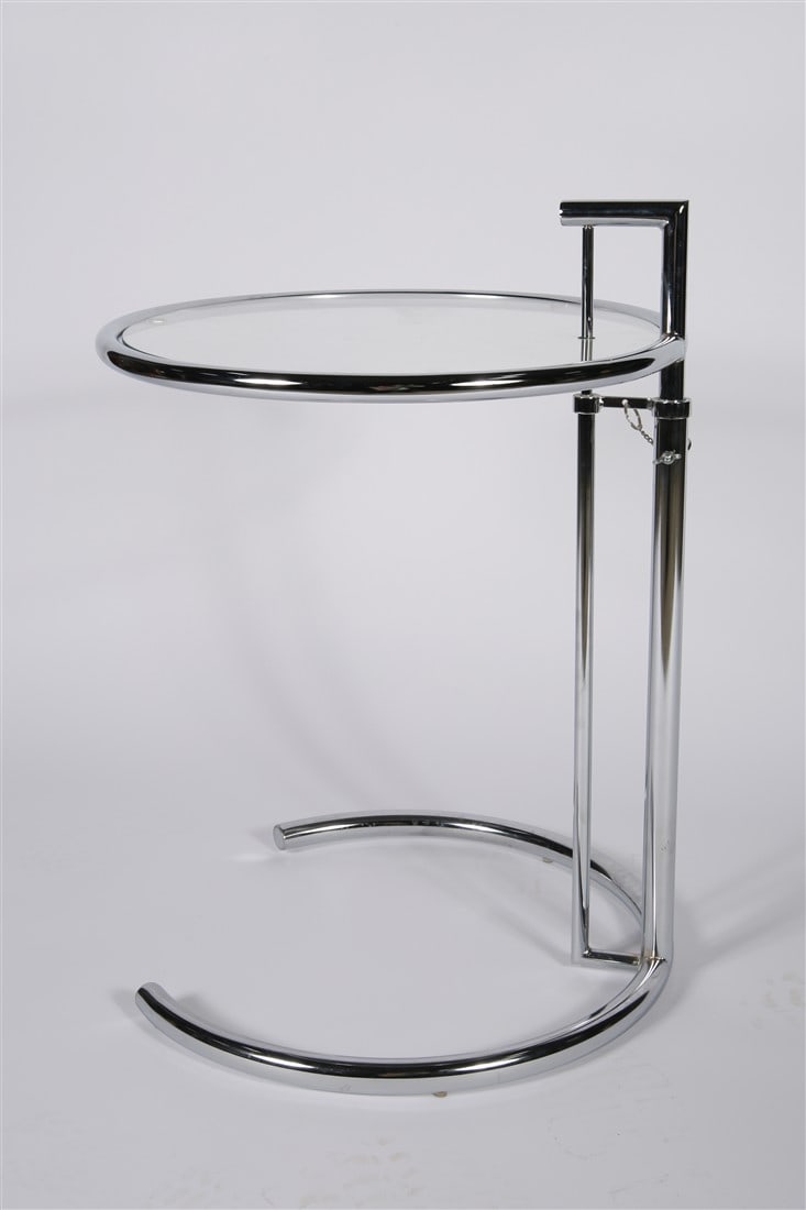 Attributed to Eileen Gray, Chrome Side Table (1 of 5)