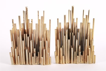 Curtis Jeré, "Skyline" Brass Bookends
