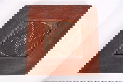 Framed Hammered Copper Artwork