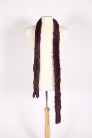 Dyed Purple Rabbit Fur Scarf